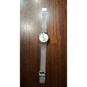Skagen Denmark Watch Stainless Steel Mesh Bracelet Silver Dial Not Working